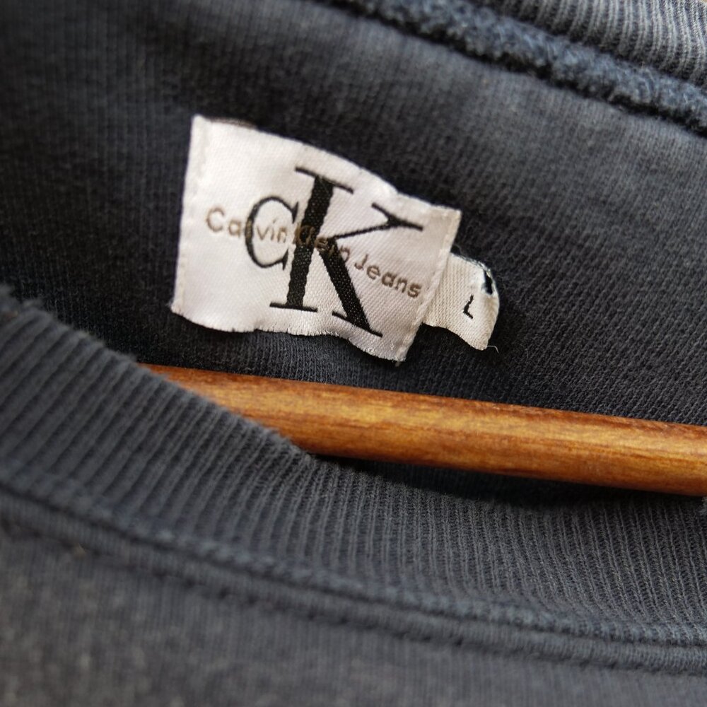 Vintage Calvin Klein Crewneck Sweatshirt 90s Streetwear Thrift Crew Pullover - Picture 10 of 10